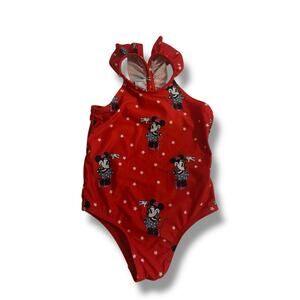 Disney Minnie Mouse Baby Girl Red Swimsuit One Piece Stars